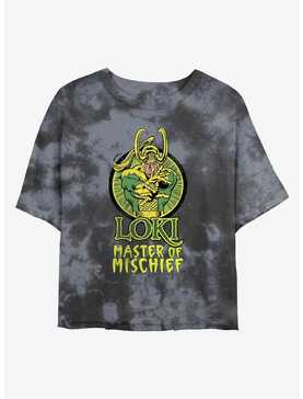 Marvel Loki Master of Mischief Tie-Dye Girls Crop T-Shirt, , hi-res