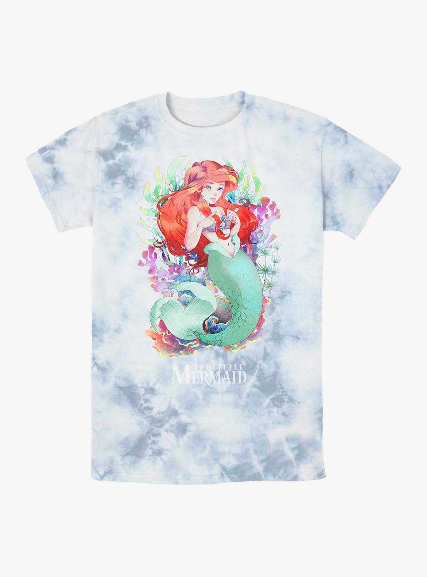Disney The Little Mermaid Anime Style Ariel Tie-Dye T-Shirt, , hi-res