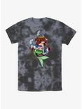 Disney The Little Mermaid Under The Sea Tie-Dye T-Shirt, BLKCHAR, hi-res
