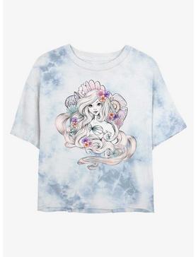 Disney The Little Mermaid Sea Shells Tie-Dye Girls Crop T-Shirt, , hi-res