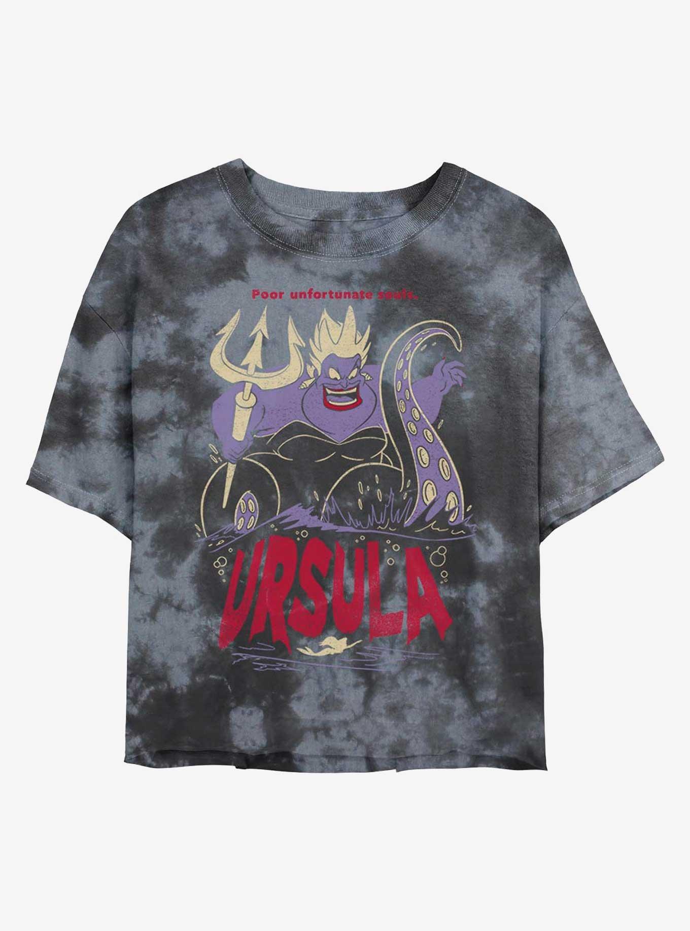 Disney The Little Mermaid Ursula The Sea Witch Tie-Dye Girls Crop T-Shirt, , hi-res