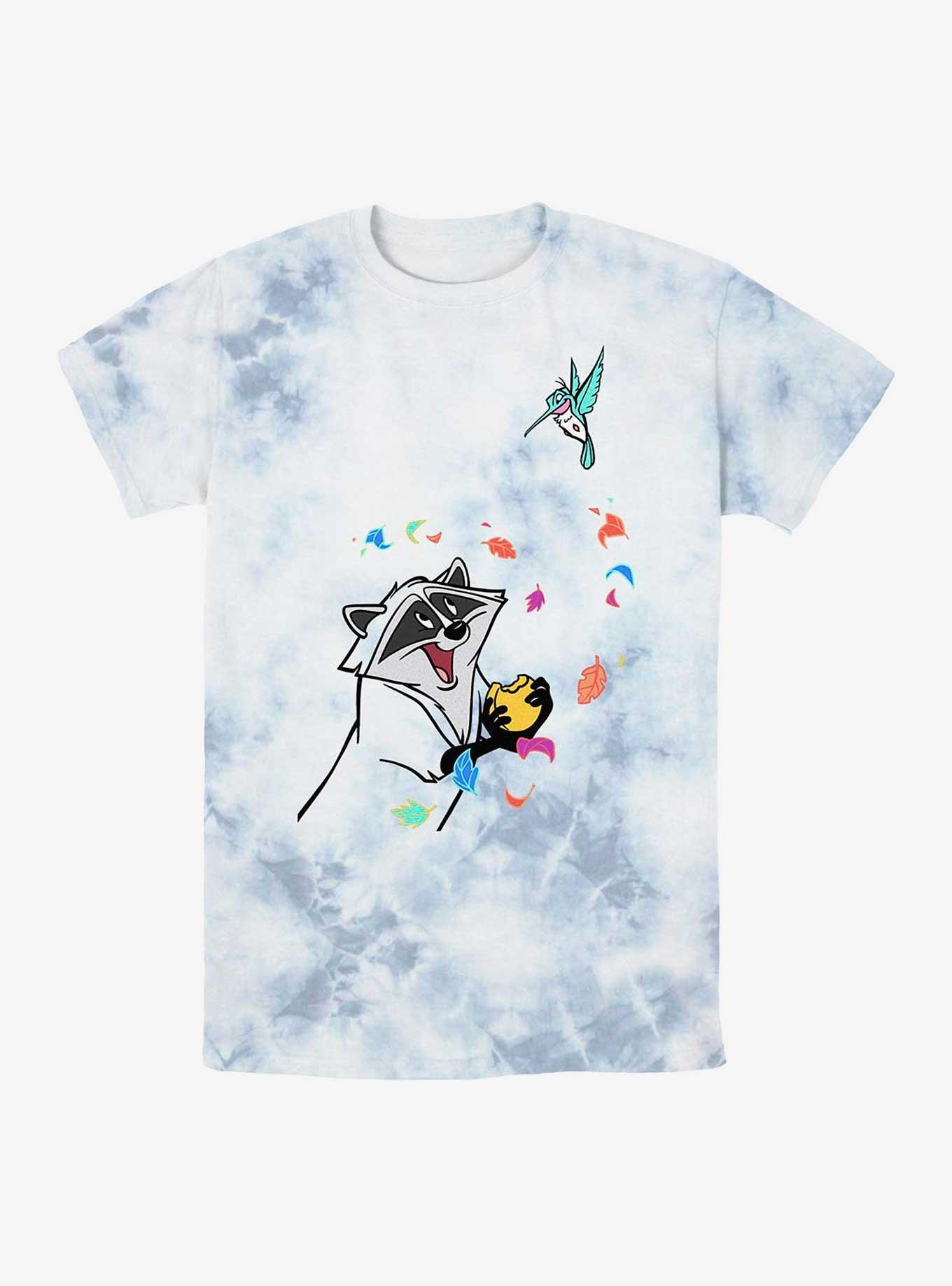 Disney Pocahontas Meeko and Flit Tie-Dye T-Shirt, WHITEBLUE, hi-res