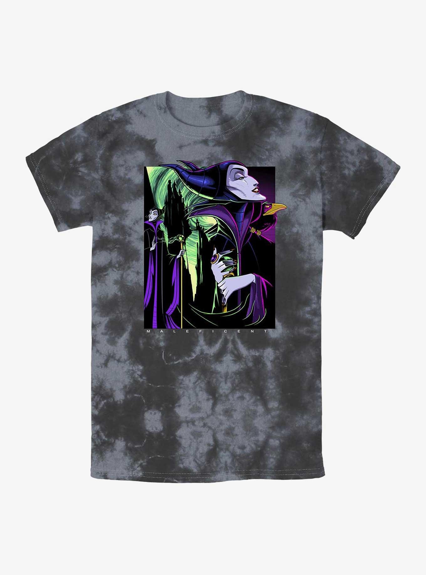 Disney Sleeping Beauty Maleficent Mistress Of Evil Tie-Dye T-Shirt, BLKCHAR, hi-res