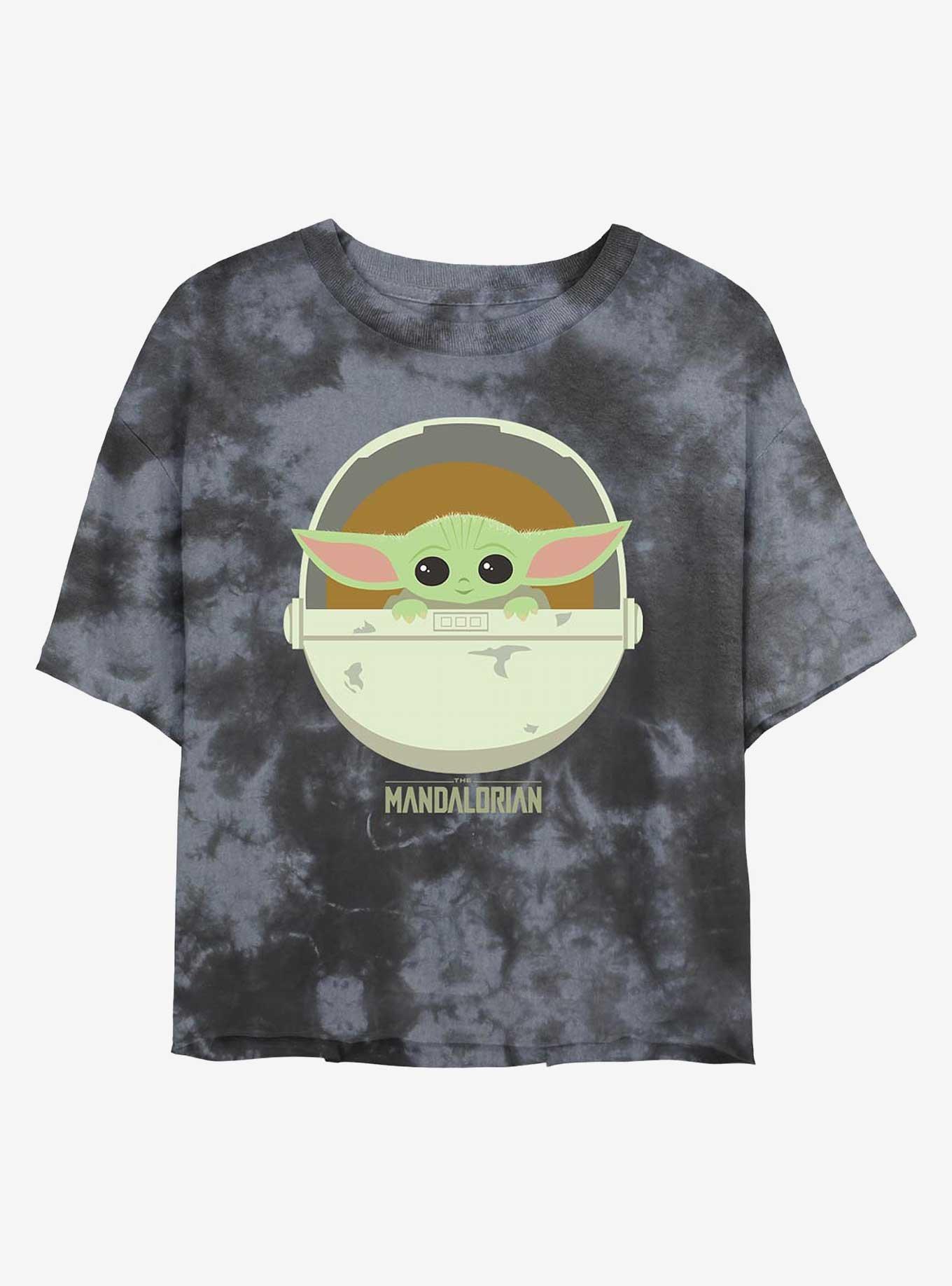 Star Wars The Mandalorian Bassinet Child Tie-Dye Girls Crop T-Shirt, , hi-res