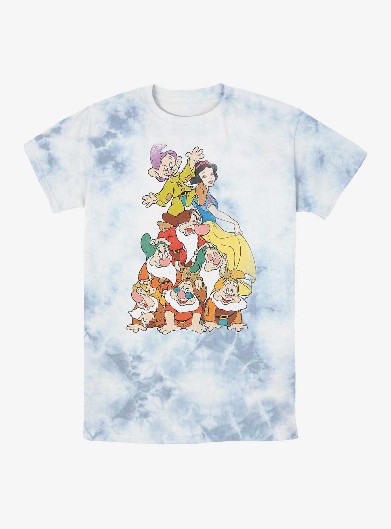 Disney Snow White and the Seven Dwarfs Squad Dwarf Stack Tie-Dye T-Shirt, , hi-res