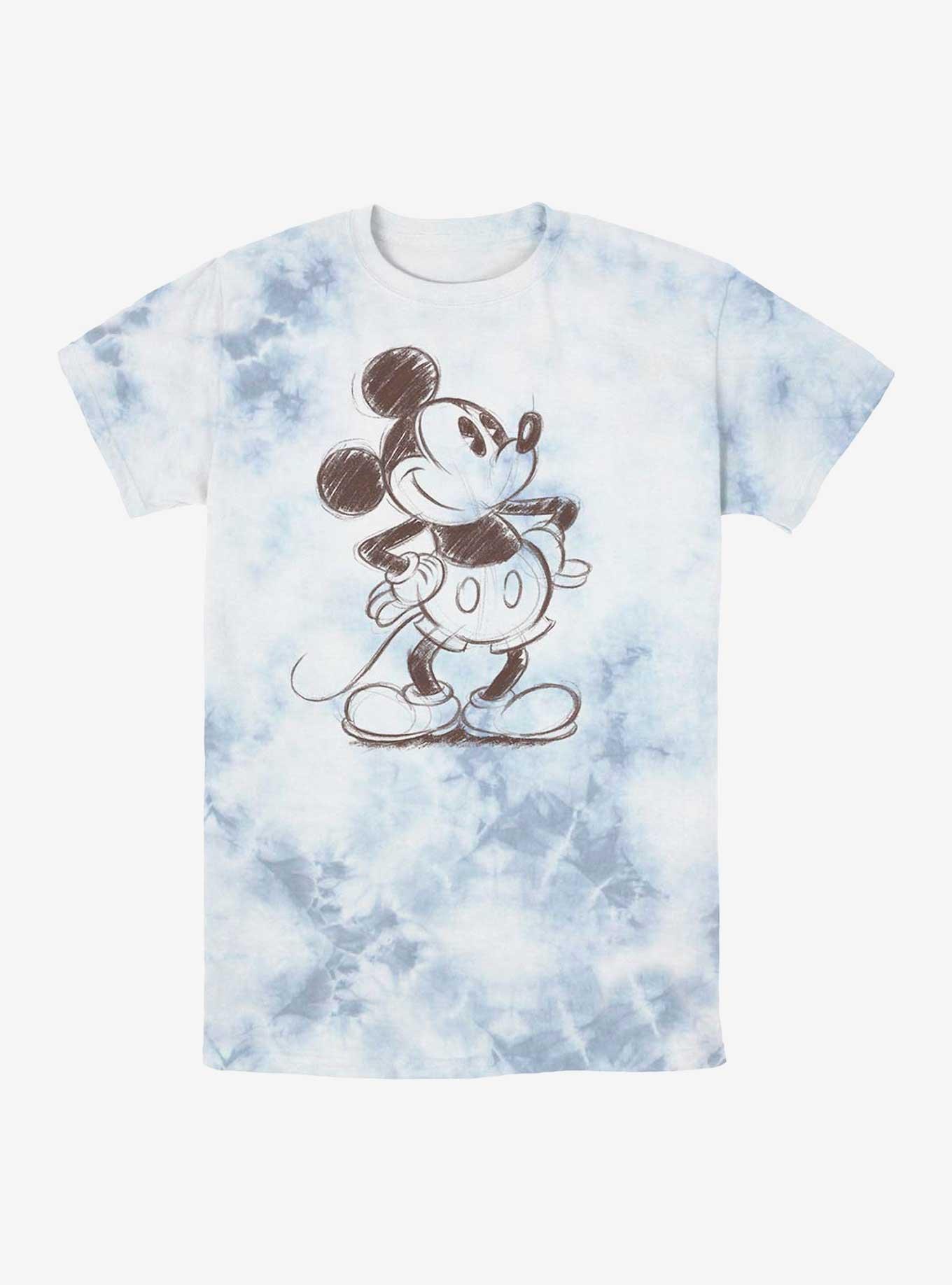 Disney Mickey Mouse Sketchy Mickey Tie-Dye T-Shirt, WHITEBLUE, hi-res