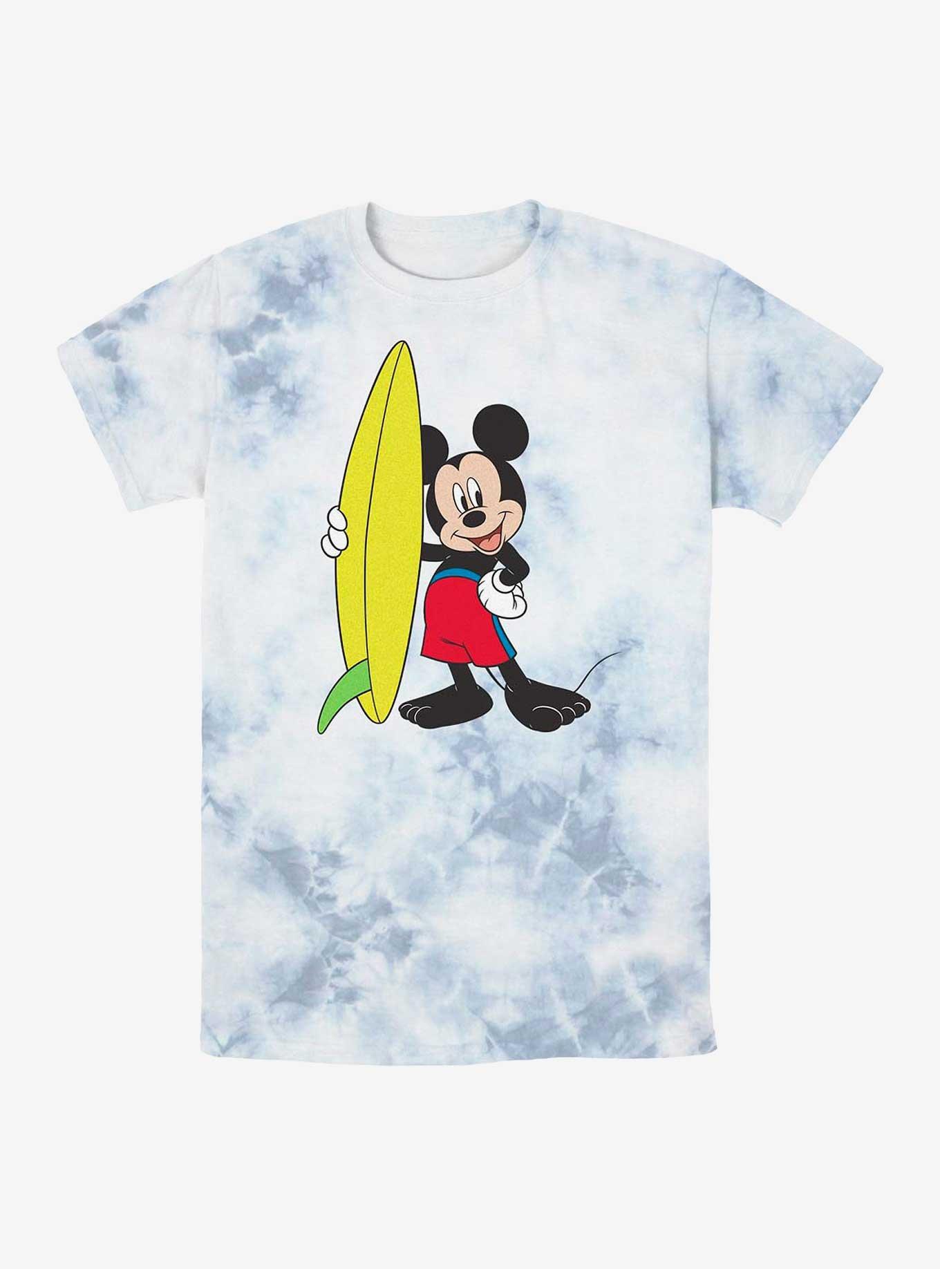 Disney Mickey Mouse Surf's Up Tie-Dye T-Shirt, WHITEBLUE, hi-res