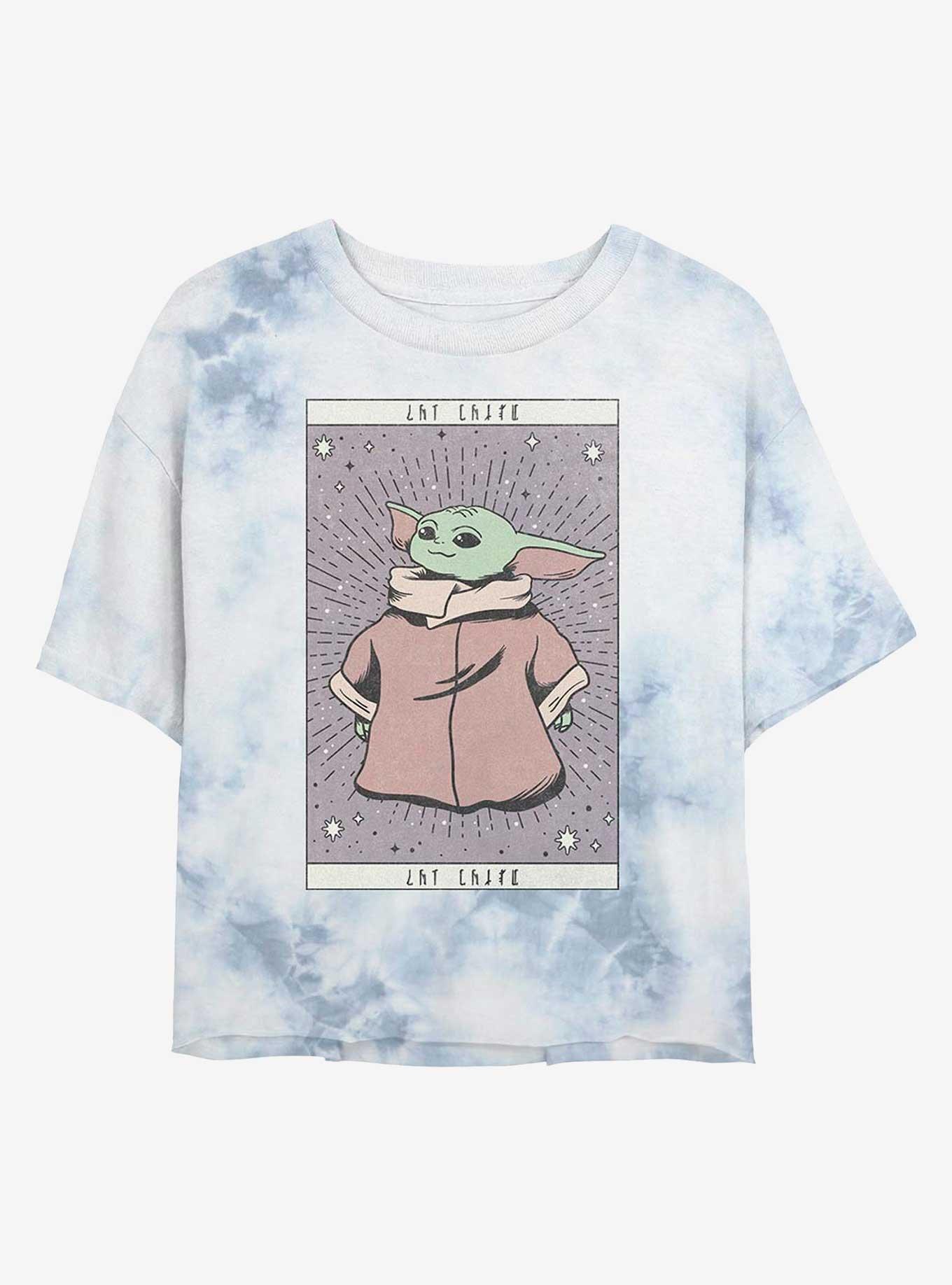 Star Wars The Mandalorian The Child Tarot Tie-Dye Girls Crop T-Shirt, , hi-res