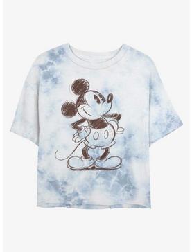 Disney Mickey Mouse Sketchy Mickey Tie-Dye Girls Crop T-Shirt, , hi-res