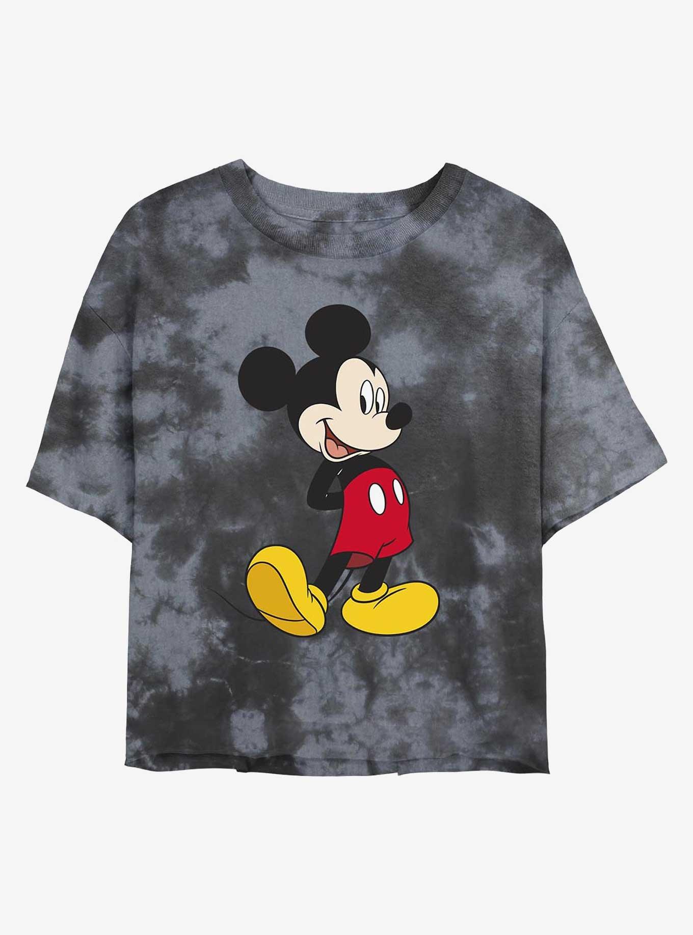 Disney Mickey Mouse Traditional Mickey Tie-Dye Girls Crop T-Shirt, , hi-res