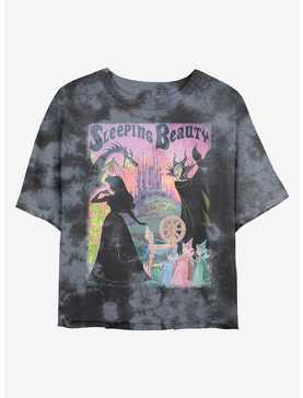 Disney Sleeping Beauty Silhouette Poster Tie-Dye Girls Crop T-Shirt, , hi-res
