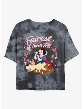 Disney Snow White and the Seven Dwarfs The Fairest Of Them All Tie-Dye Girls Crop T-Shirt, , hi-res
