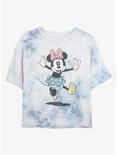 Disney Minnie Mouse Minnie Jump Tie-Dye Girls Crop T-Shirt, WHITEBLUE, hi-res