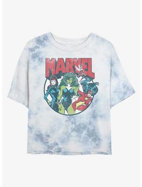 Marvel Ladies of Marvel Tie-Dye Girls Crop T-Shirt, , hi-res