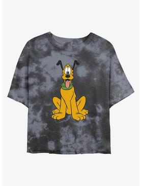 Disney Pluto Traditional Pluto Tie-Dye Girls Crop T-Shirt, , hi-res