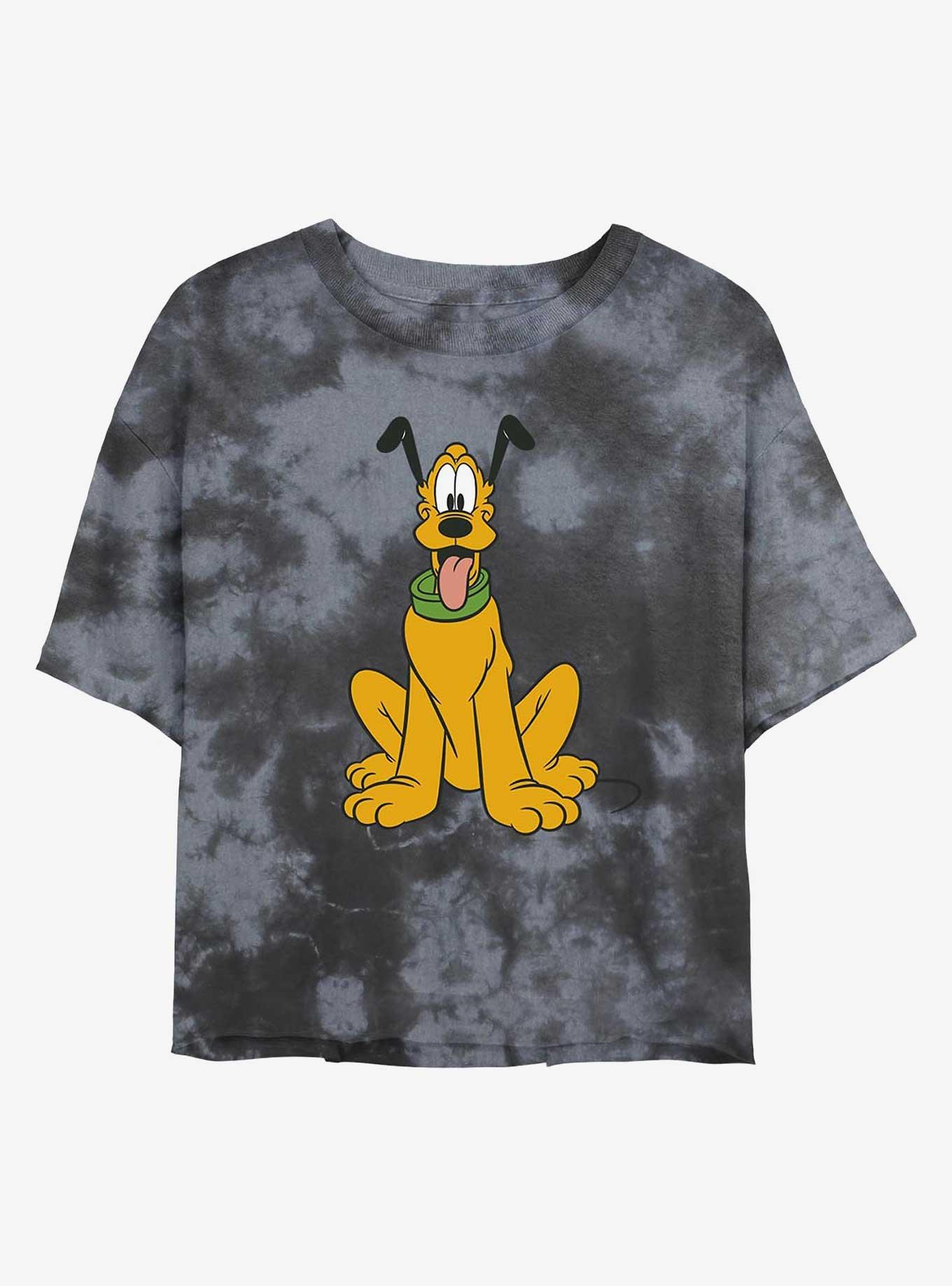 Disney Pluto Traditional Pluto Tie-Dye Girls Crop T-Shirt, , hi-res