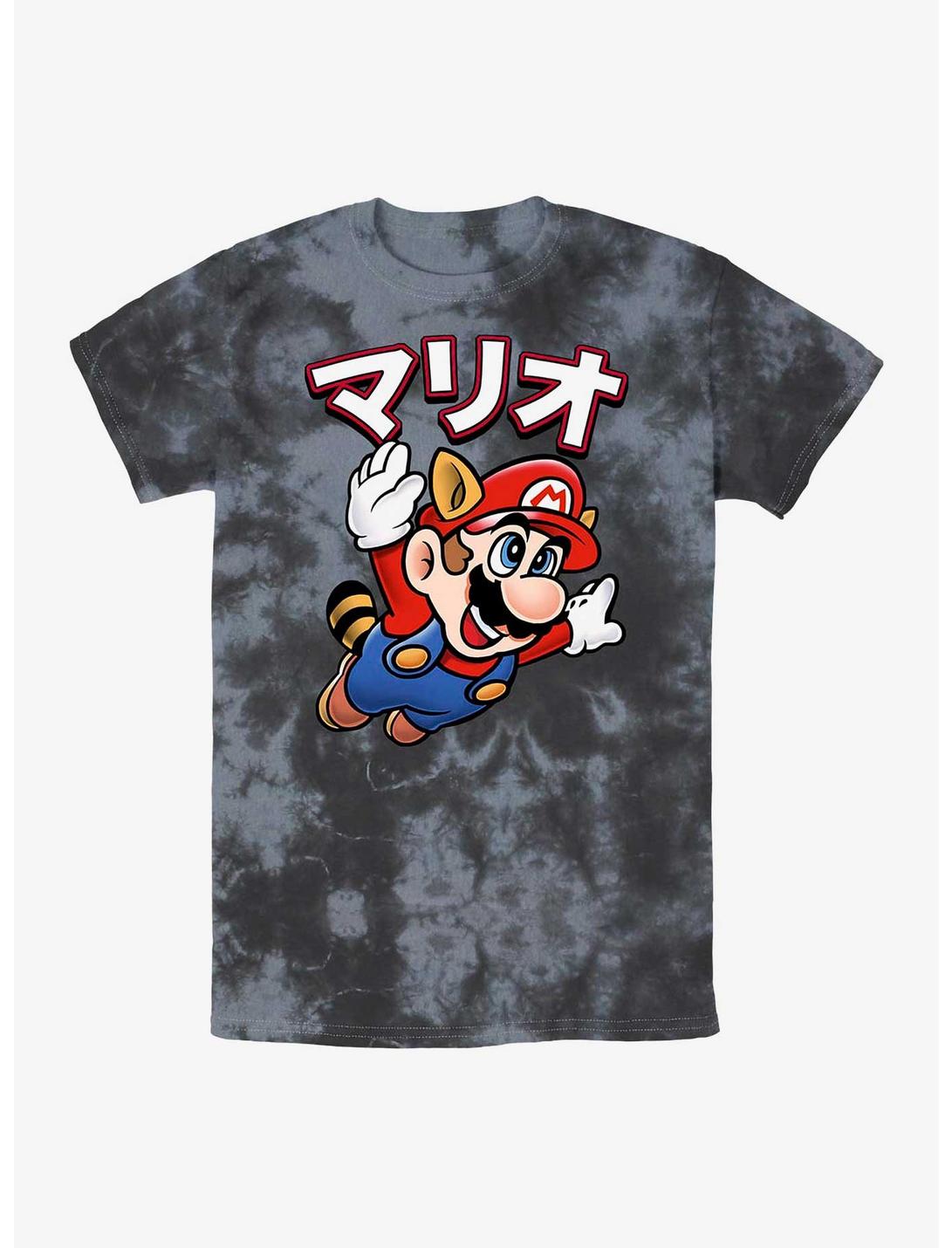Nintendo Raccoon Mario Tie-Dye T-Shirt, BLKCHAR, hi-res
