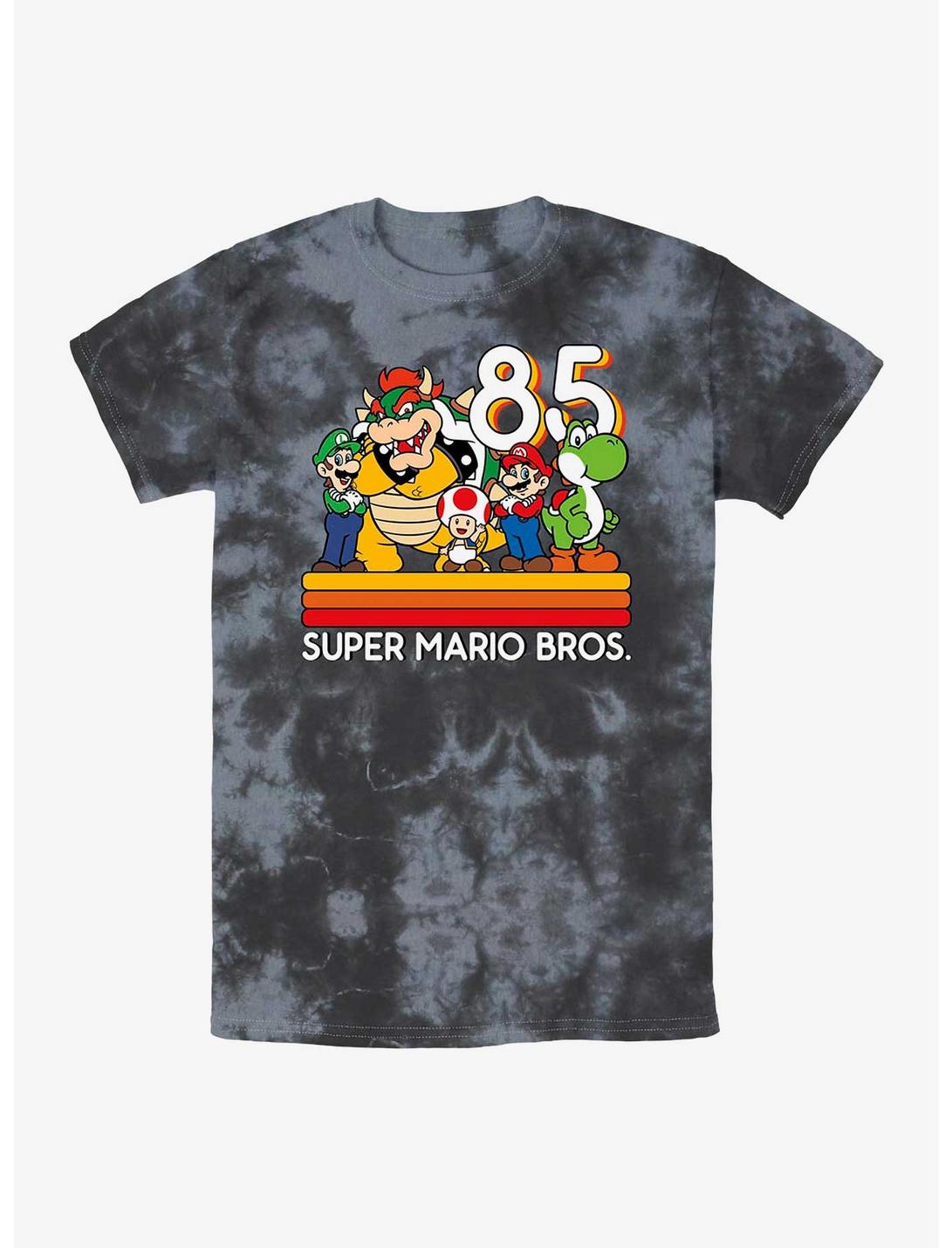 Nintendo Retro Bros Tie-Dye T-Shirt, BLKCHAR, hi-res