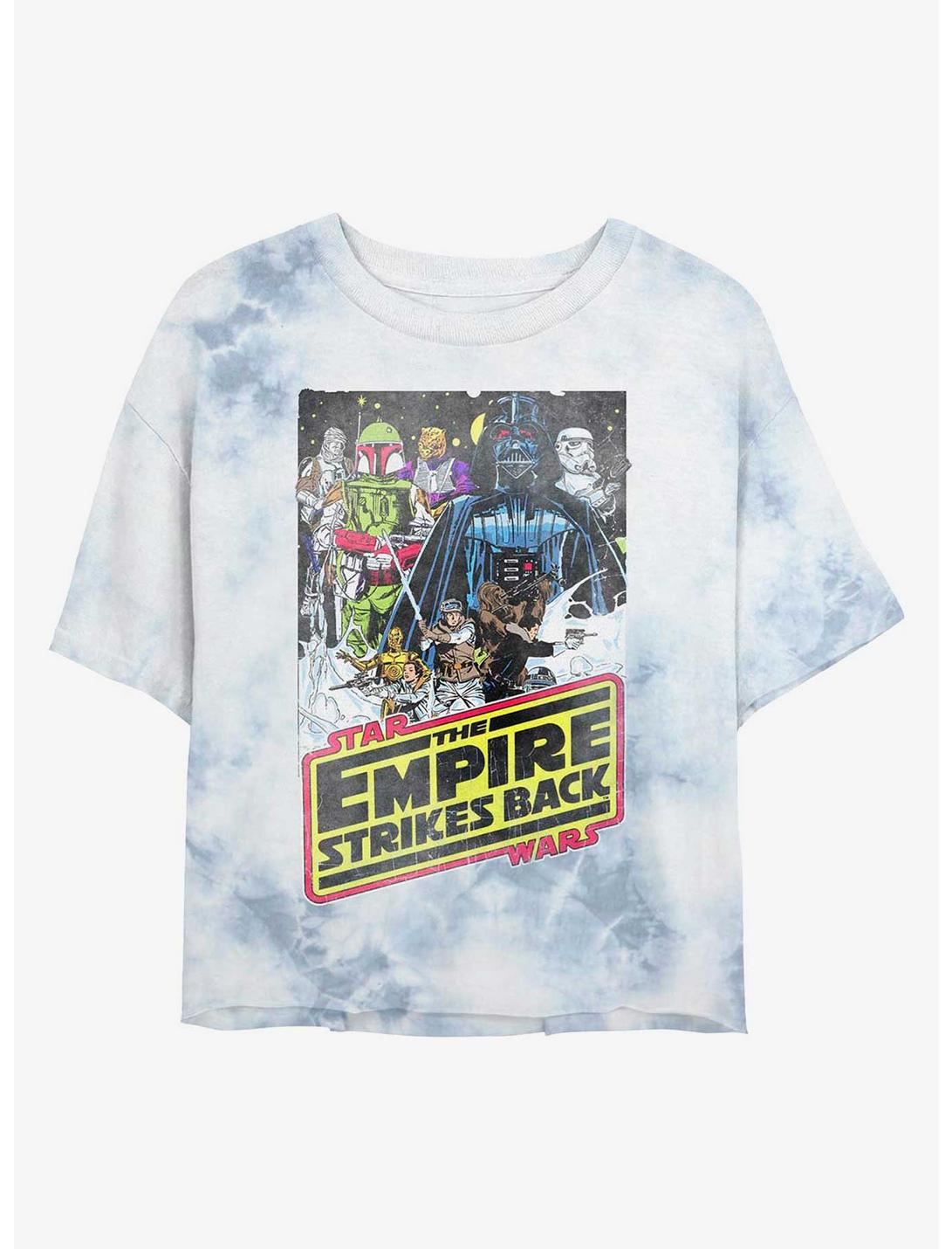 Star Wars Empire Strikes Back Tie-Dye Girls Crop T-Shirt, WHITEBLUE, hi-res