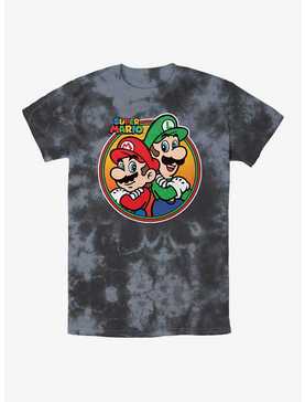 Nintendo Super Bros Mario and Luigi Tie-Dye T-Shirt, , hi-res