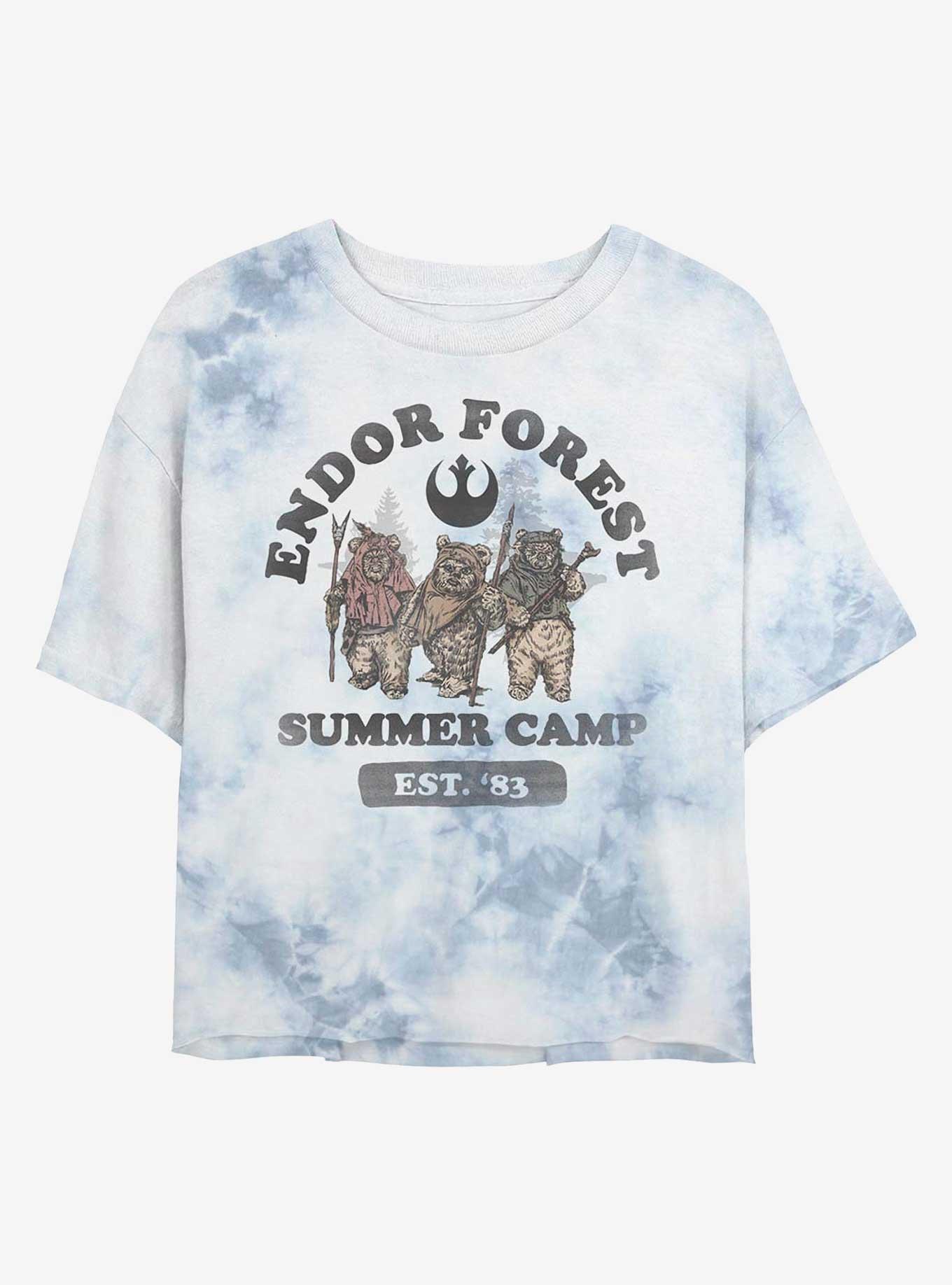 Star Wars Endor Summer Camp Tie-Dye Girls Crop T-Shirt