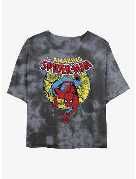 Marvel Spider-Man Urban Hero Tie-Dye Girls Crop T-Shirt, , hi-res