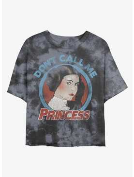 Star Wars Leia Don't Call Me Princess Tie-Dye Girls Crop T-Shirt, , hi-res