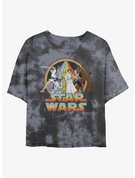 Star Wars Psychedelic Heroes Tie-Dye Girls Crop T-Shirt, , hi-res