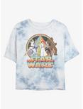 Star Wars Psychedelic Heroes Tie-Dye Girls Crop T-Shirt, WHITEBLUE, hi-res