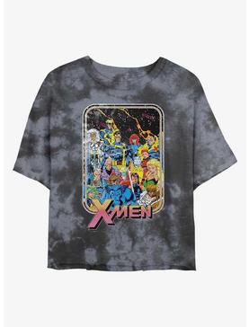 Marvel X-Men 70's Heroes Tie-Dye Girls Crop T-Shirt, , hi-res