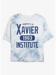 Marvel X-Men Xavier Institute Tie-Dye Girls Crop T-Shirt, WHITEBLUE, hi-res