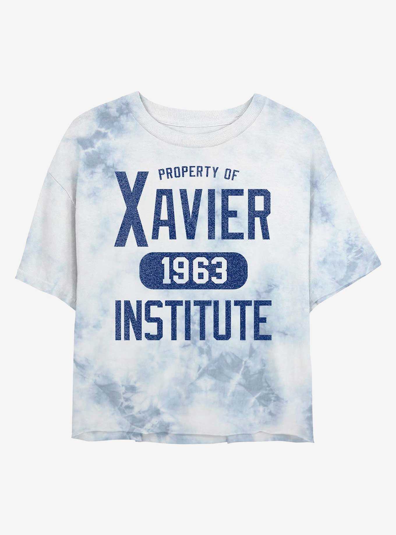 Marvel X-Men Xavier Institute Tie-Dye Girls Crop T-Shirt, , hi-res
