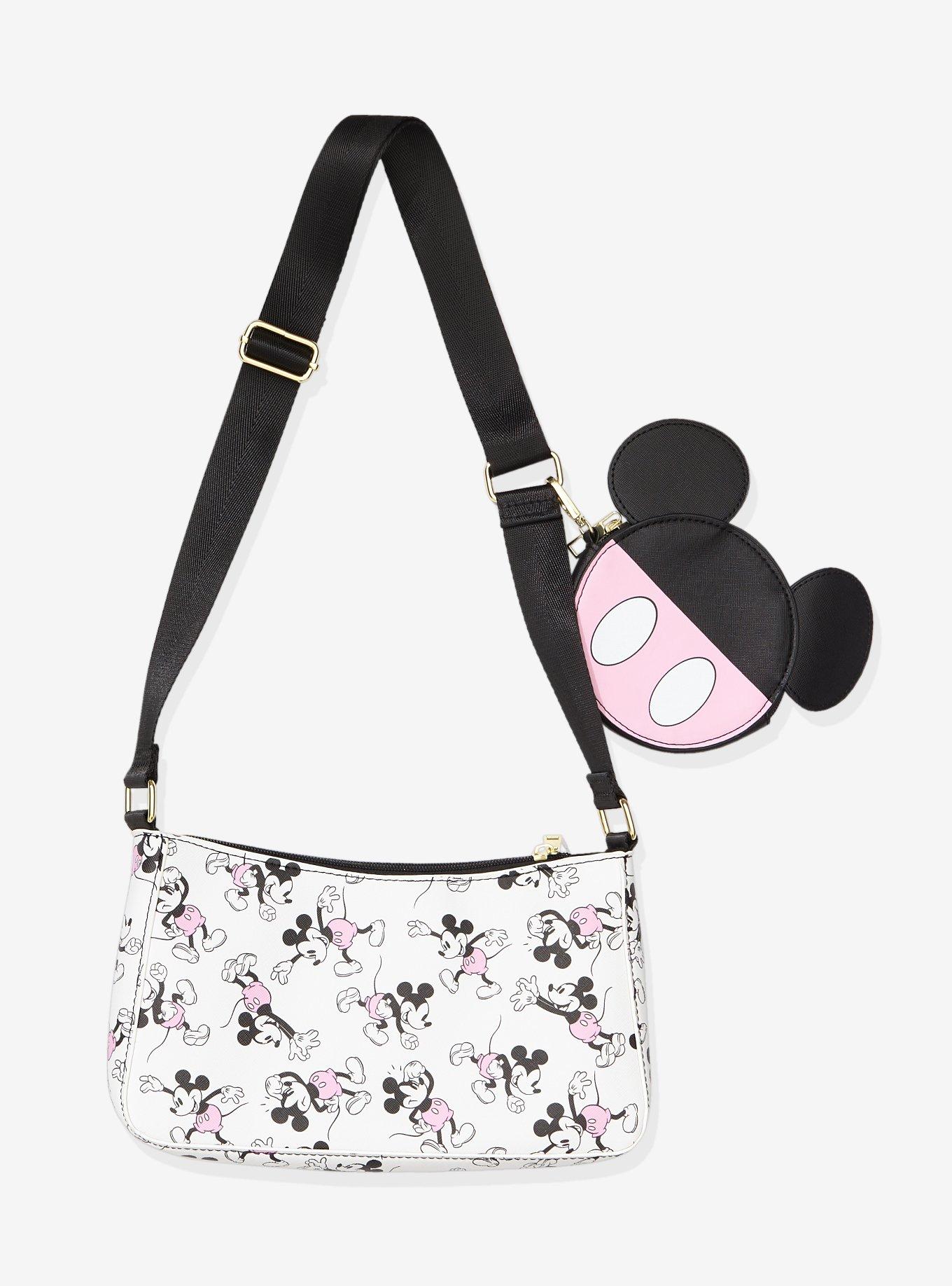 Disney Mickey Mouse Pastel Shoulder Bag With Coin Purse, , hi-res