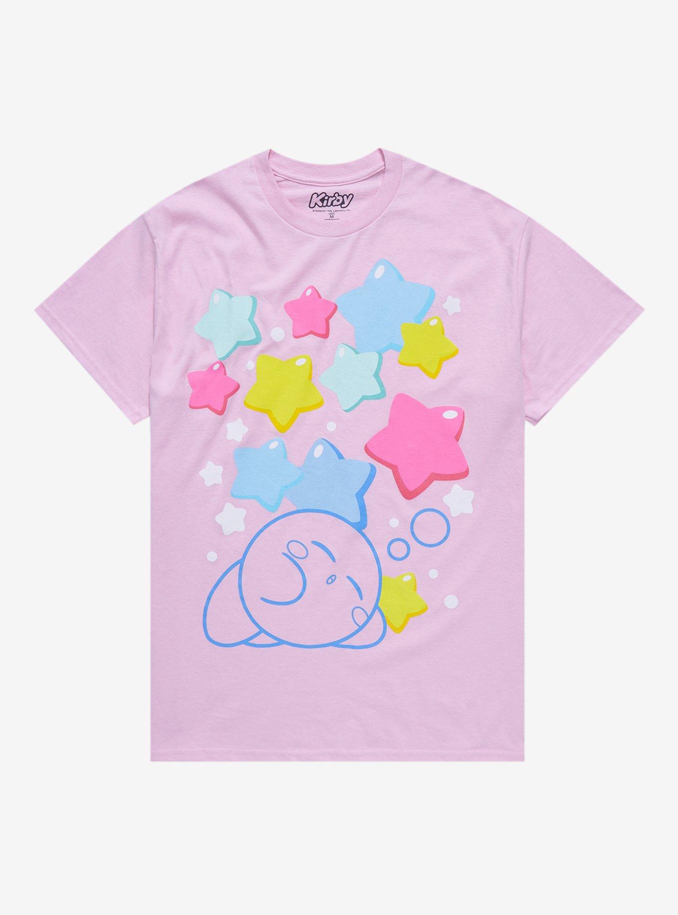 Kirby Pastel Stars Boyfriend Fit Girls T-Shirt, MULTI, hi-res
