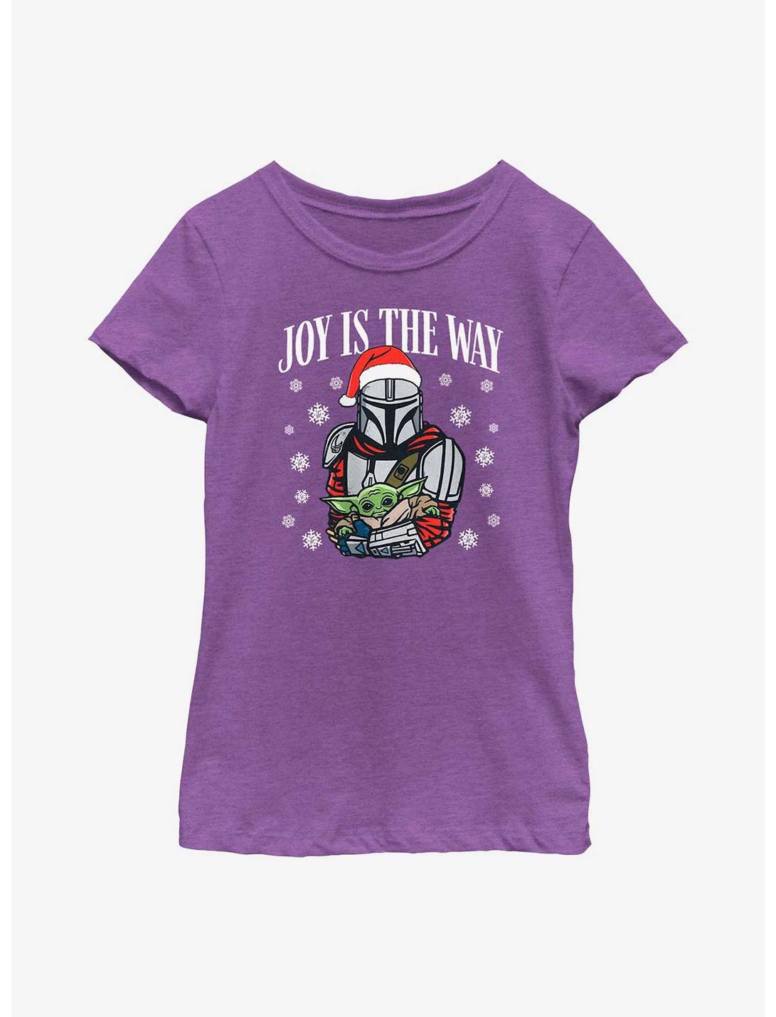 Star Wars The Mandalorian Joy Is The Way Youth Girls T-Shirt, PURPLE BERRY, hi-res