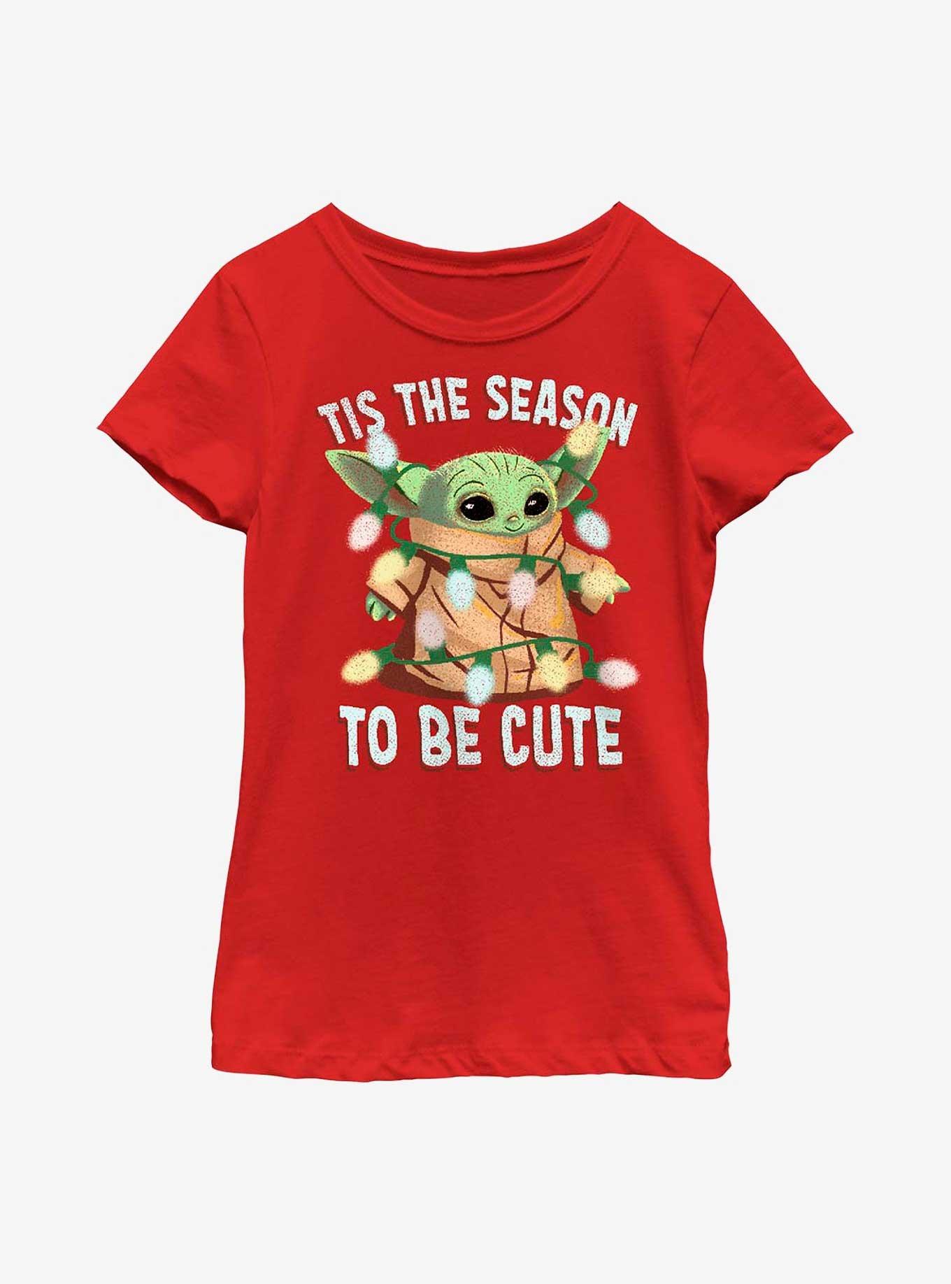 Star Wars The Mandalorian Grogu To Be Cute Youth Girls T-Shirt, RED, hi-res