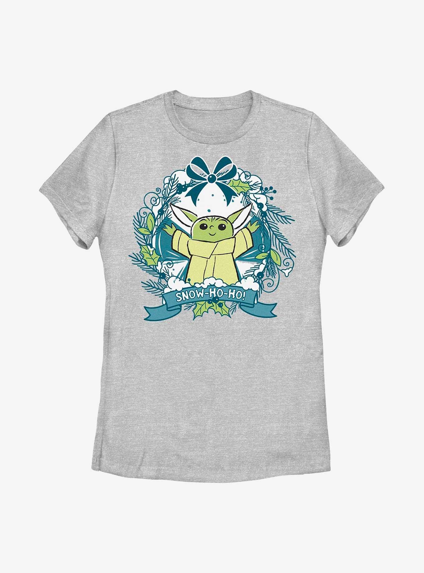 Star Wars The Mandalorian Snow Ho Ho Grogu Womens T-Shirt, , hi-res