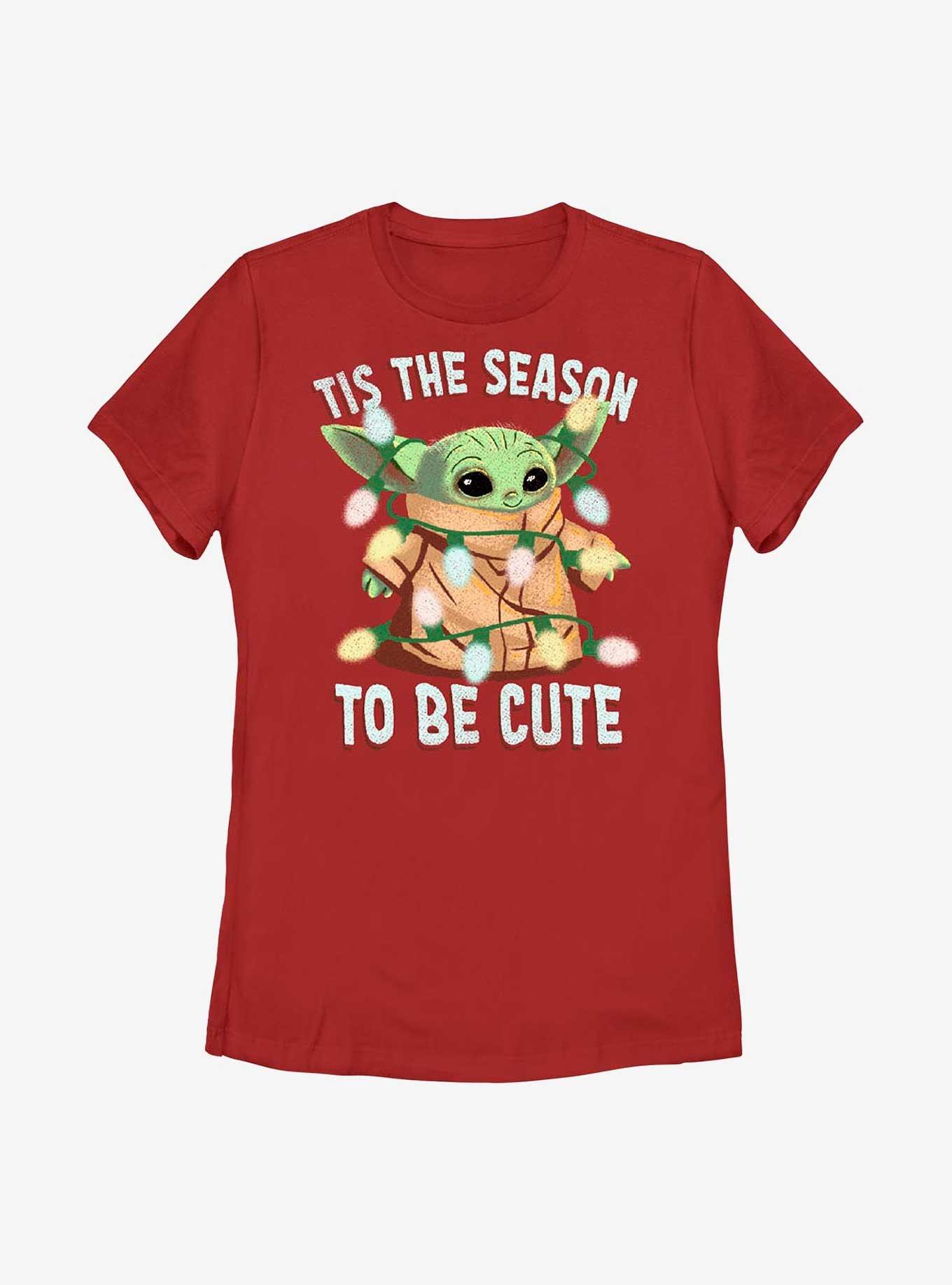 Star Wars The Mandalorian Grogu To Be Cute Womens T-Shirt, RED, hi-res