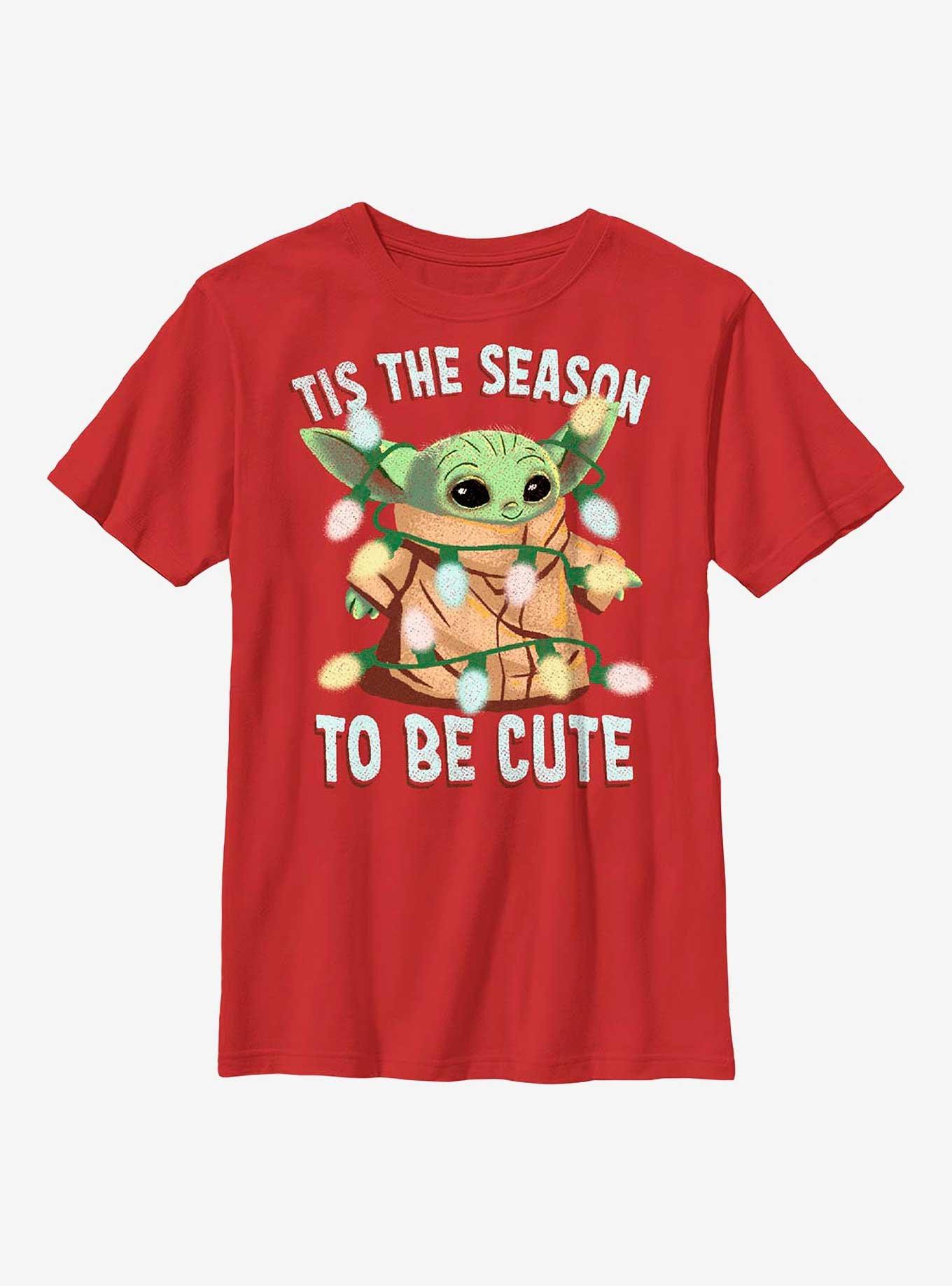 Star Wars The Mandalorian Grogu To Be Cute Youth T-Shirt, RED, hi-res