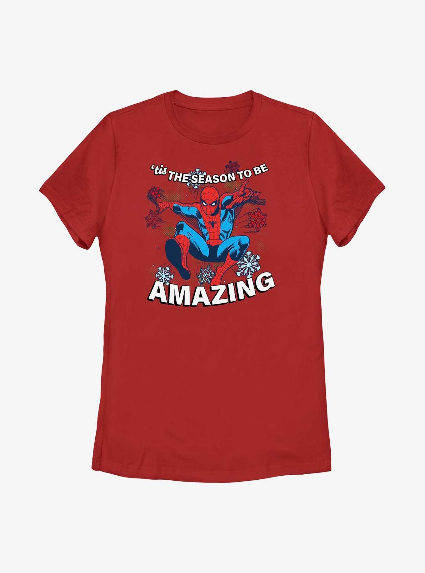 Marvel Holiday Spider-Man Womens T-Shirt, , hi-res