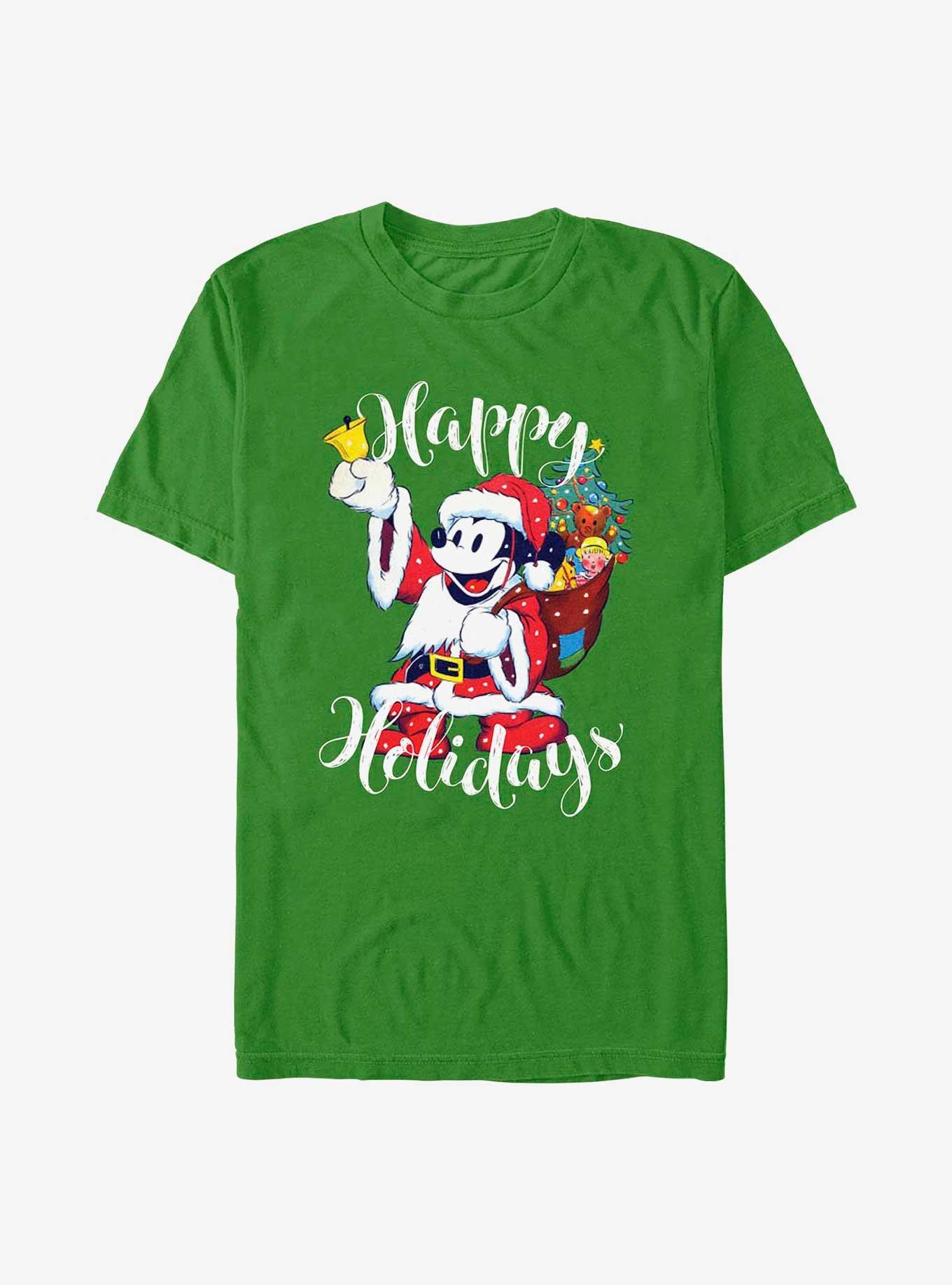 Disney Mickey Mouse Happy Holidays Santa Mickey T-Shirt