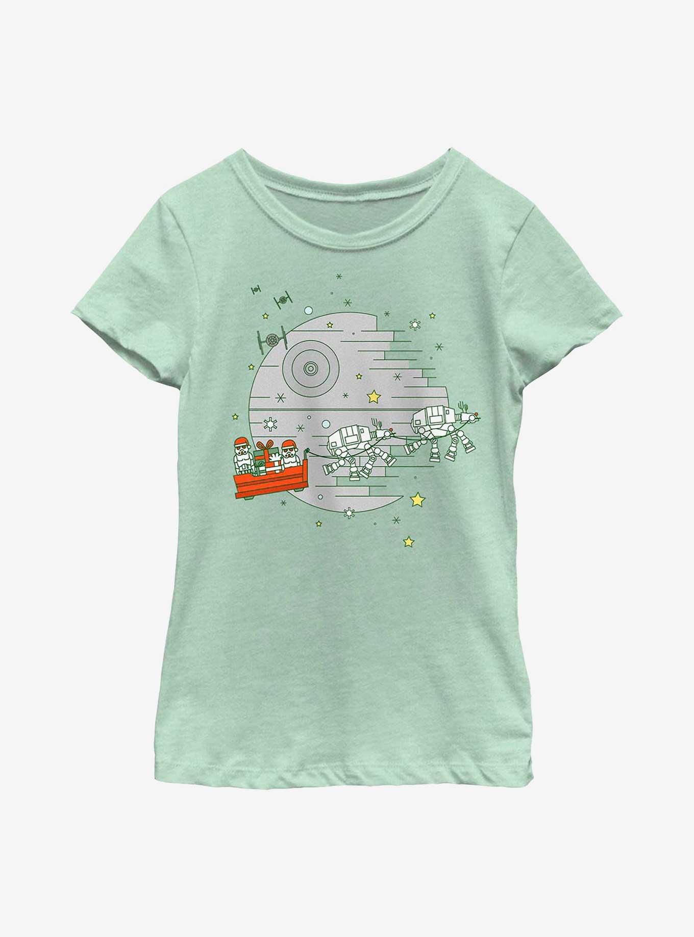 Star Wars Christmas Death Star Youth Girls T-Shirt, , hi-res