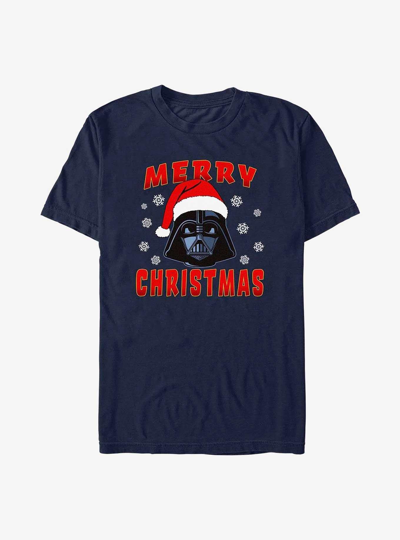 Star Wars Vader Merry Christmas T-Shirt, NAVY, hi-res