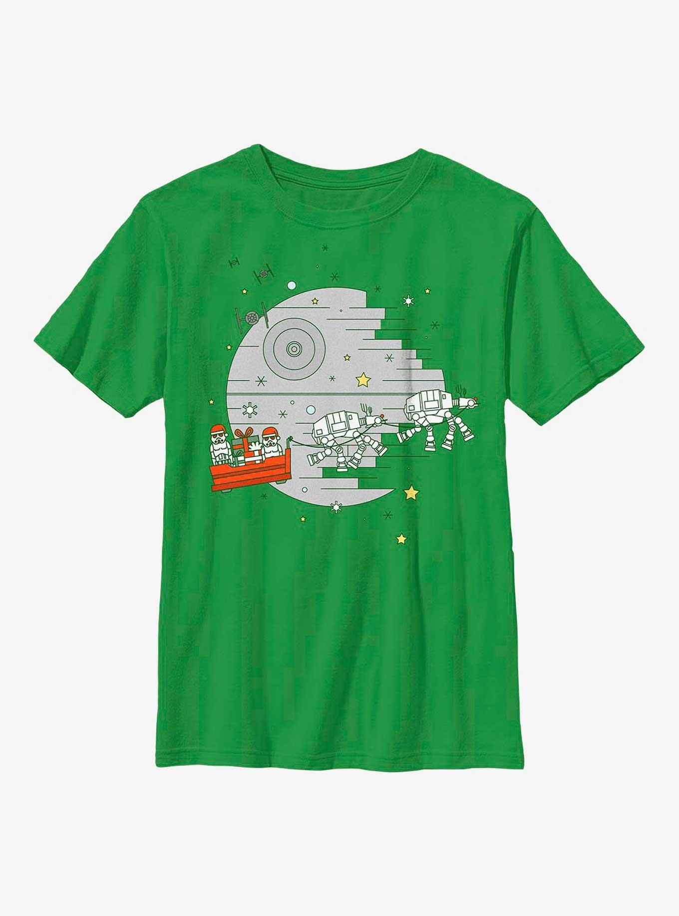 Star Wars Christmas Death Star Youth T-Shirt, KELLY, hi-res