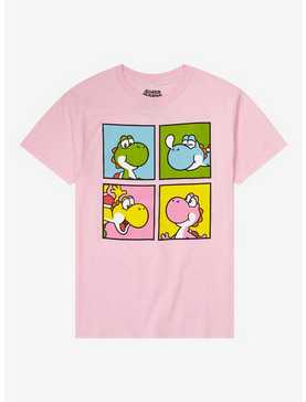 Yoshi Pink Grid Boyfriend Fit Girls T-Shirt, , hi-res