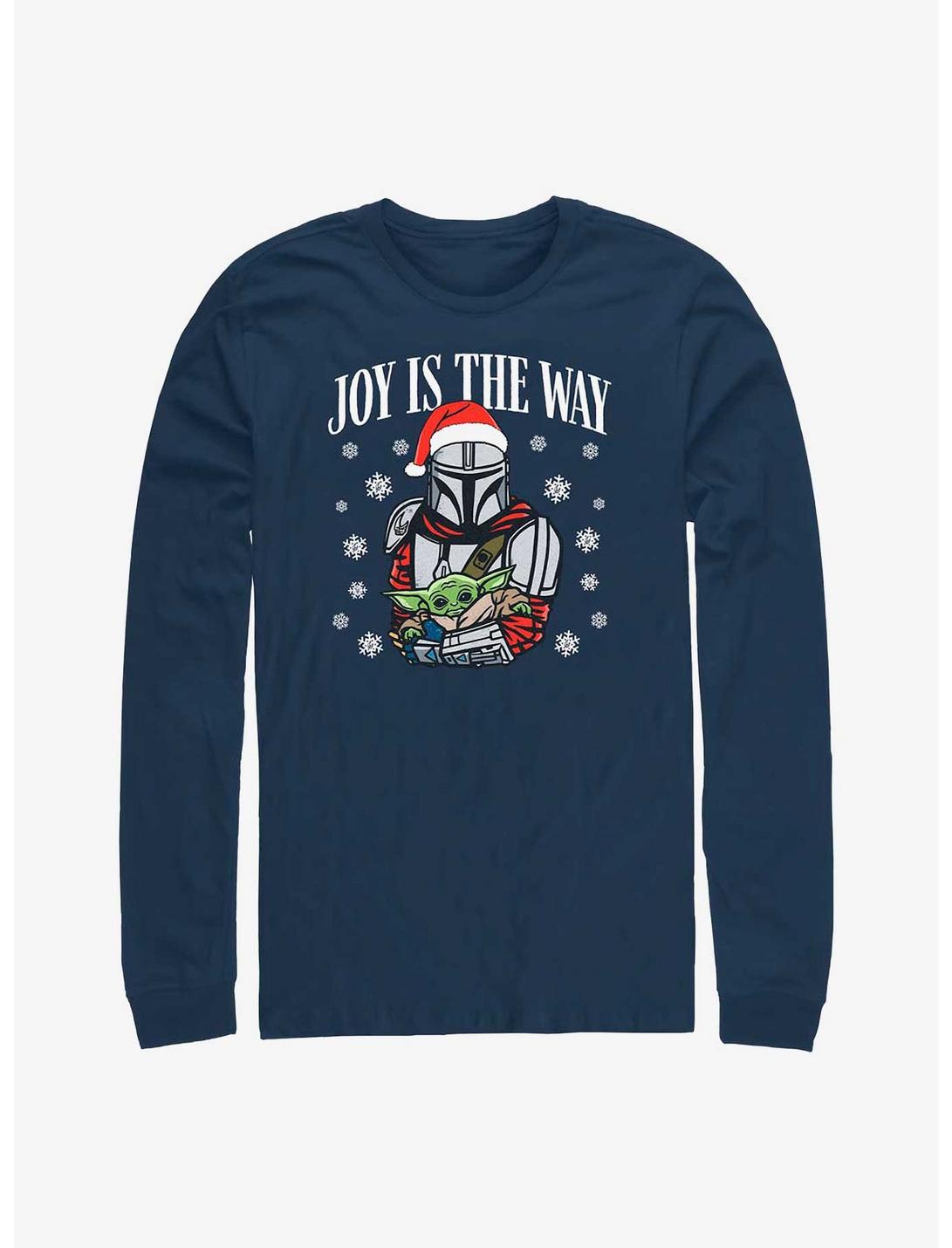 Star Wars The Mandalorian Joy Is The Way Long-Sleeve T-Shirt, NAVY, hi-res