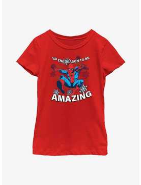 Marvel Holiday Spider-Man Youth Girls T-Shirt, , hi-res