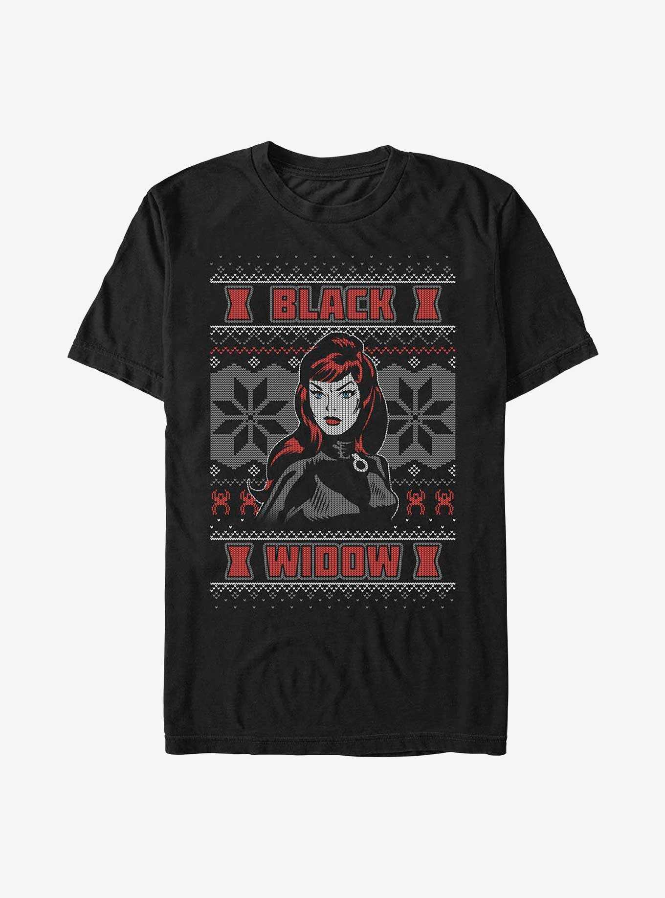 Marvel Black Widow Ugly Christmas T-Shirt, , hi-res