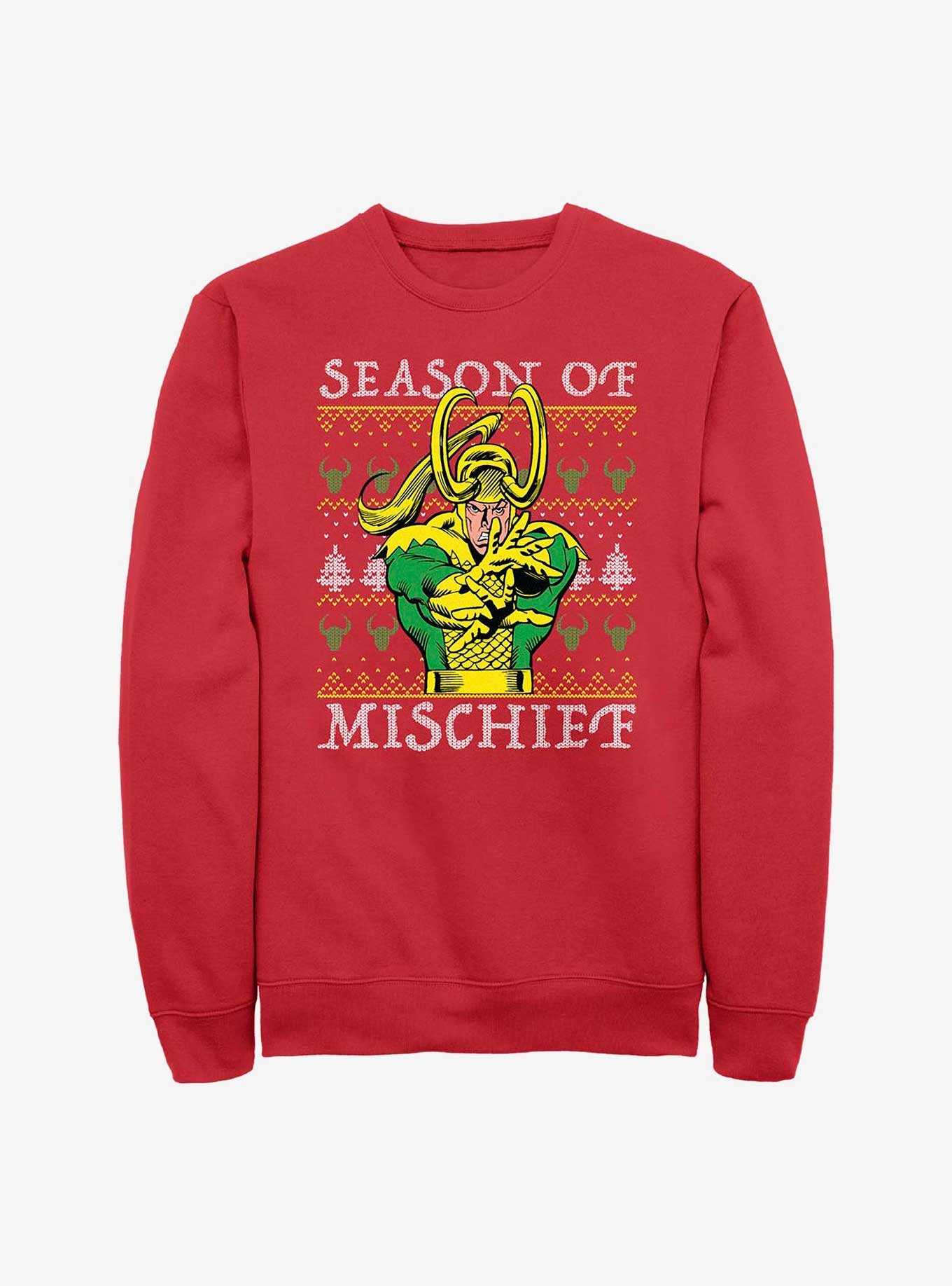 Marvel Loki Mischief Season Ugly Christmas T-Shirt, , hi-res