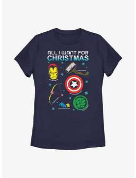 Marvel Avengers Christmas List Womens T-Shirt, , hi-res